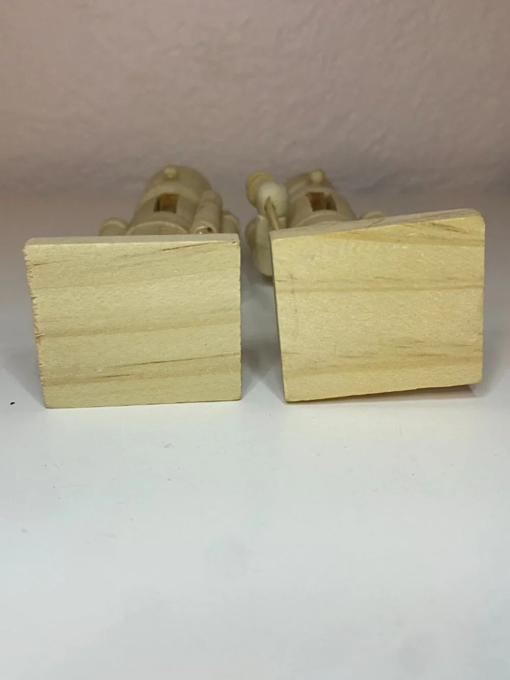 Unfinished Wood Nutcracker Figures Pair DIY Paint Craft Blanks 5 Inch Set of 2